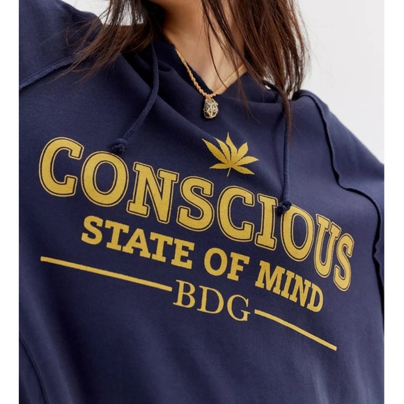 BDG Ryder State Of Mind Navy blue, hooded sweatshirt - Picture 14 of 15